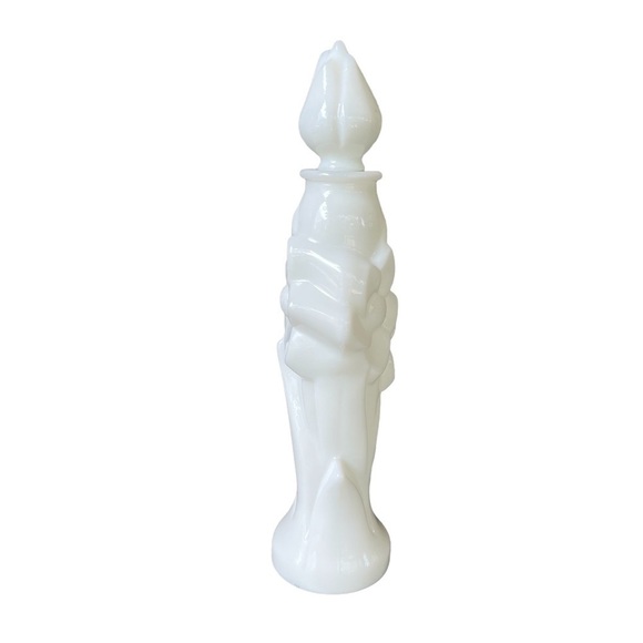 Avon White Floral Bud Vase Perfume Bottle - Picture 5 of 10